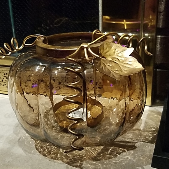 Pier 1 Accents Pier Fall Pumpkin Candle Holder Nwt Poshmark